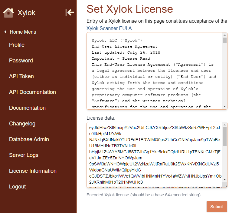 License page