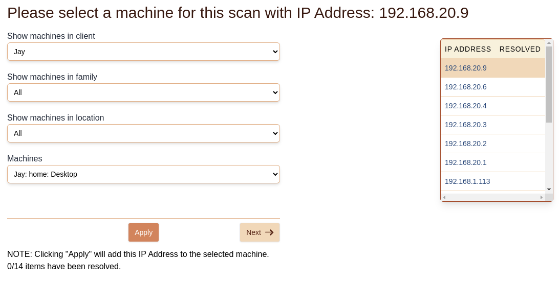 Resolving a missing IP address