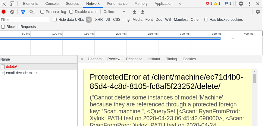 Network response preview in Chrome